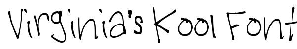 Virginia's Kool Font font preview